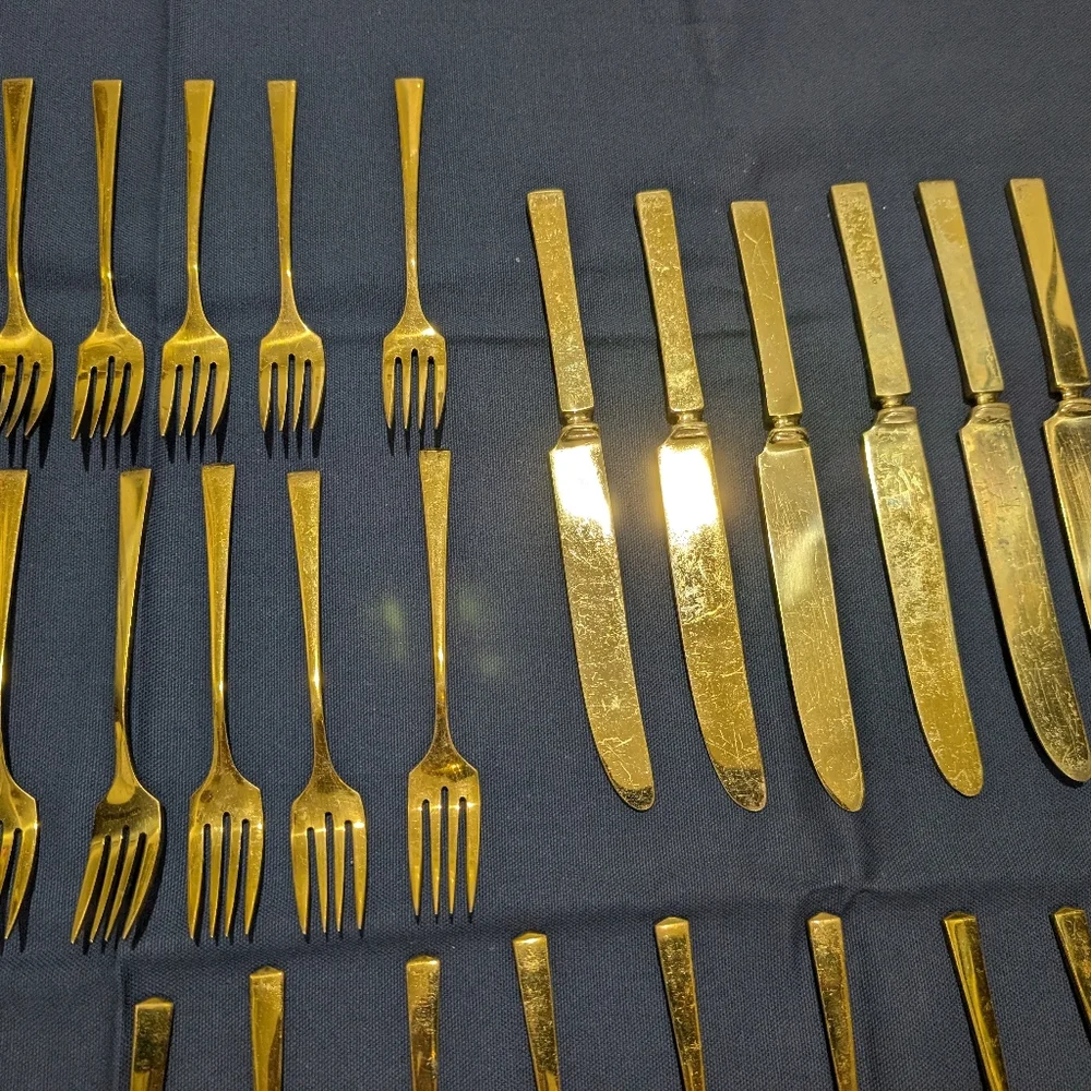 DIRIGOLD DIRILYTE‎ * REGAL GOLD FLATWARE SET * 26Pcs *